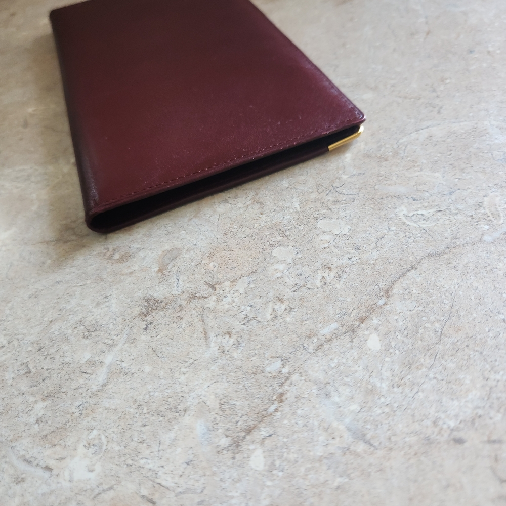Cartier Vintage Bordeaux Bifold Wallet/ Checkbook - Picture 12 of 14